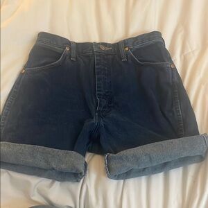 Dark Wash Wrangler Denim Shorts